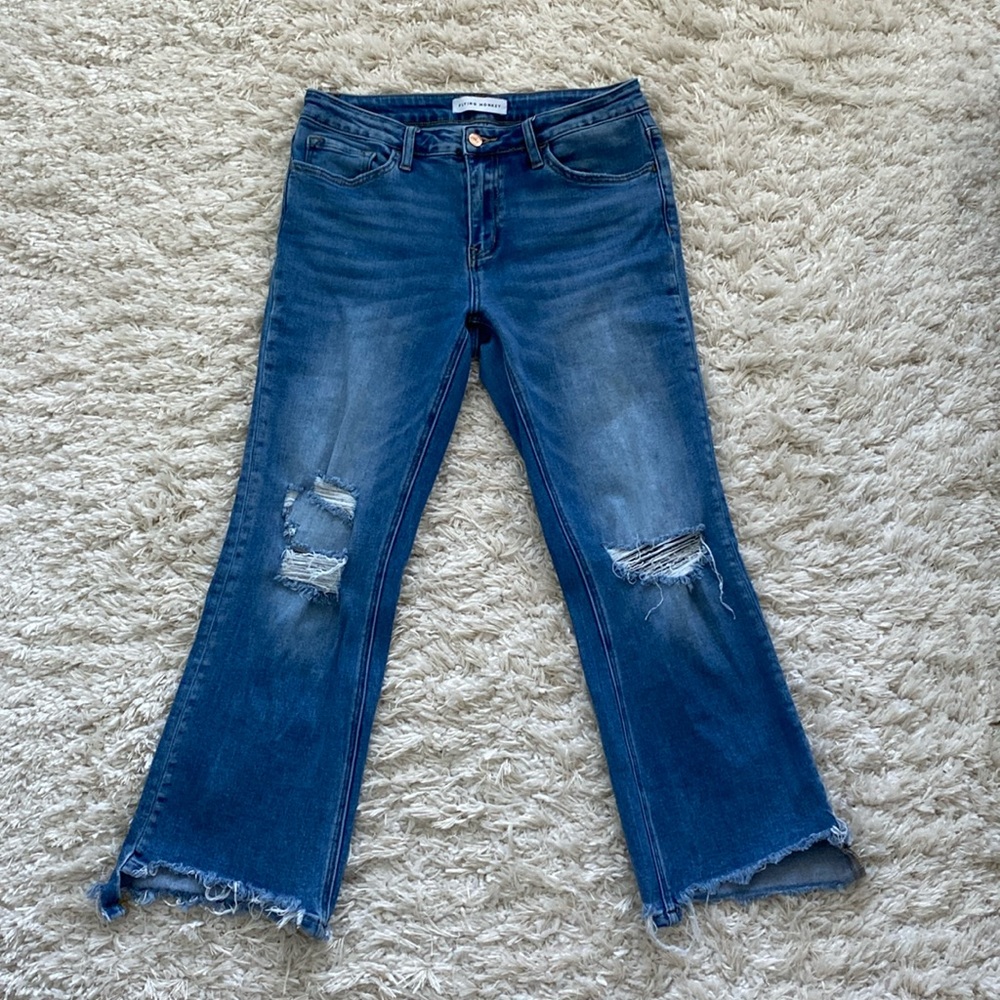 Flying monkey crop jeans